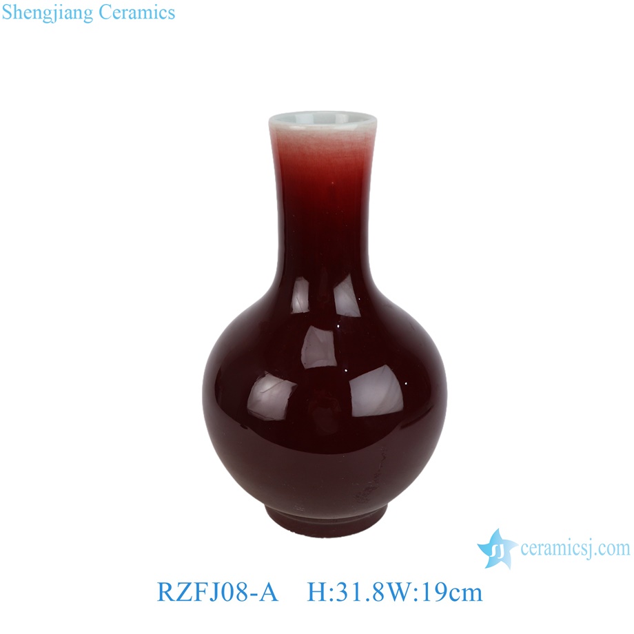 RZFJ08-A Langyao red porcelain globular vase